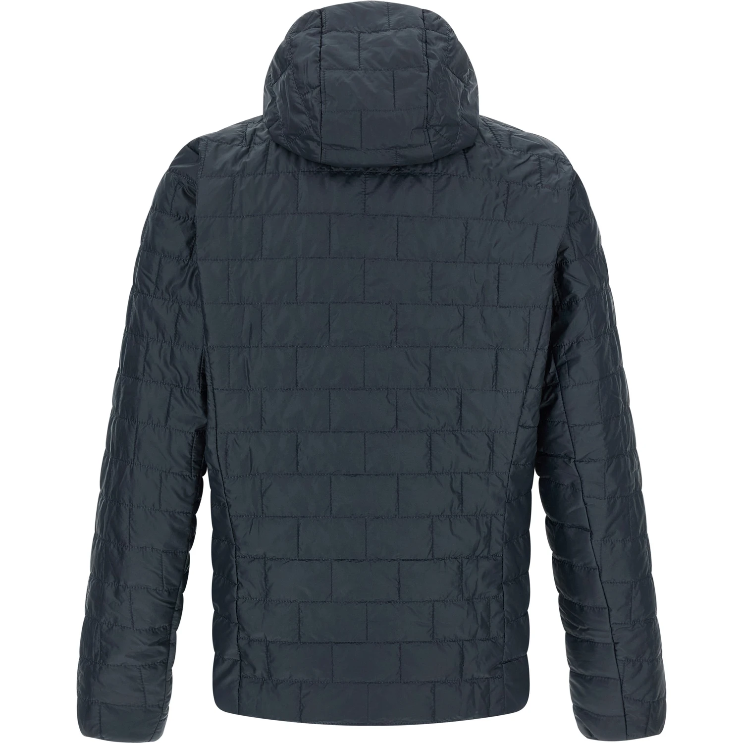 Blue Polyester Full-Length Jacket