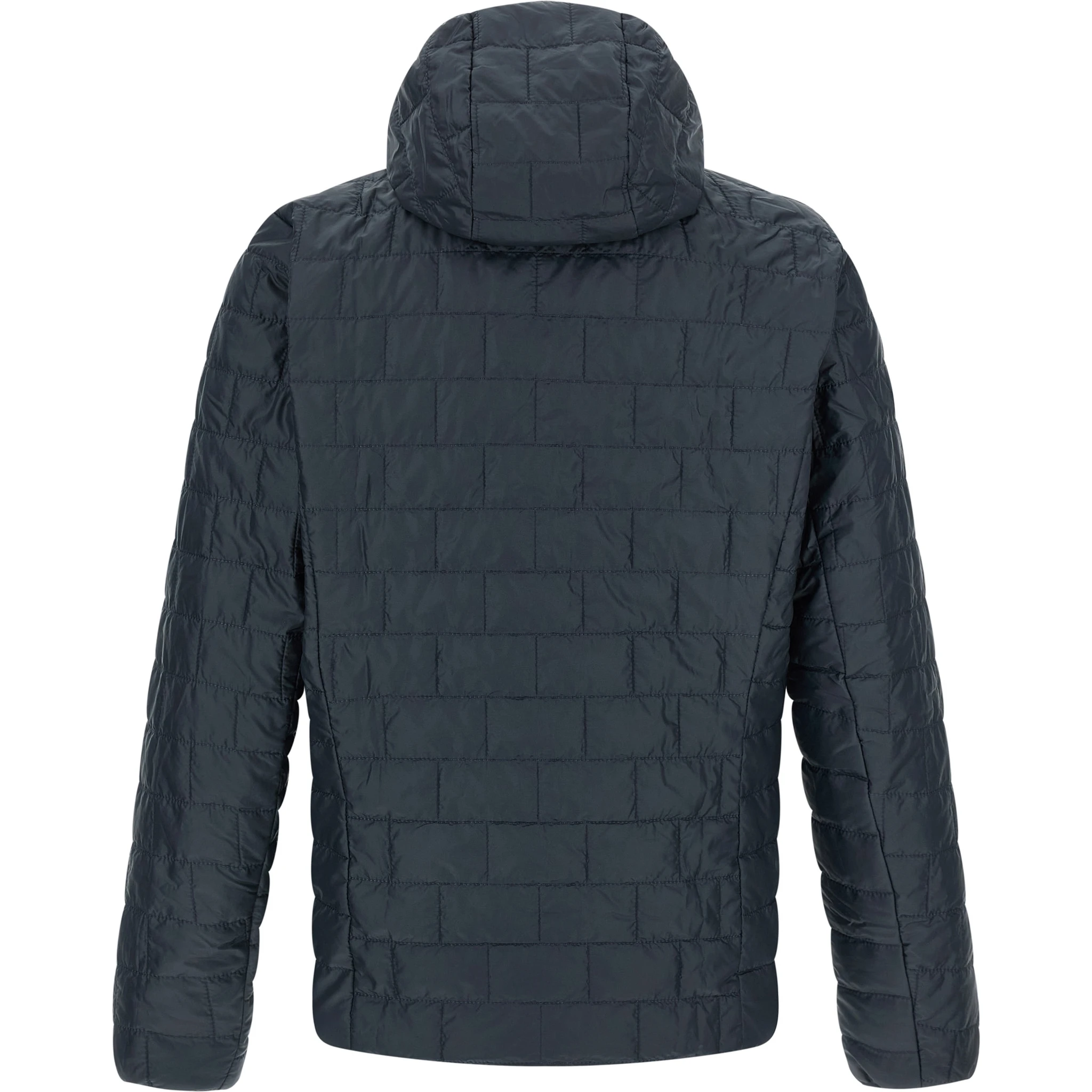 Blue Polyester Full-Length Jacket