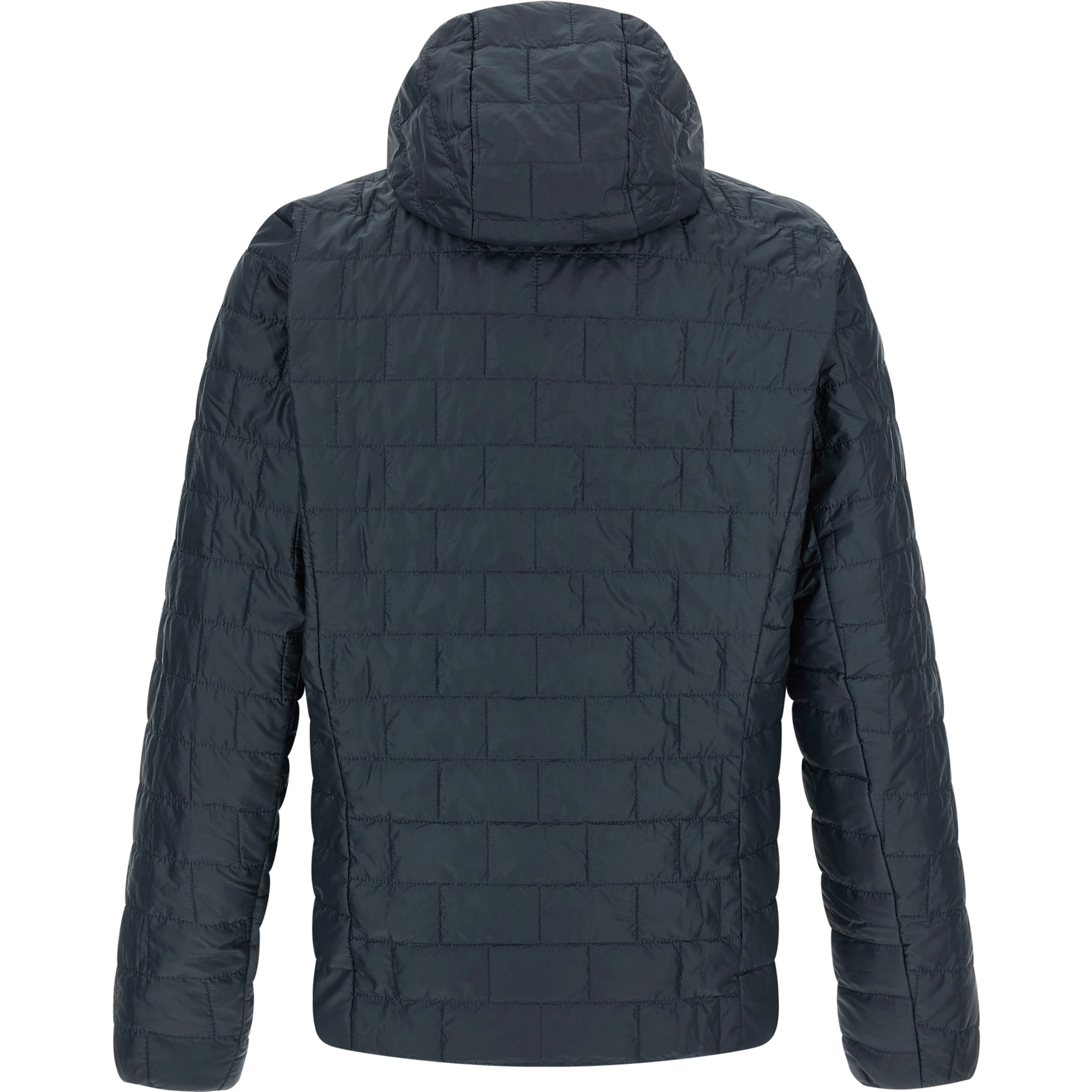 Blue Polyester Full-Length Jacket