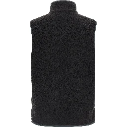 Black Polyester Sleeveless Jacket
