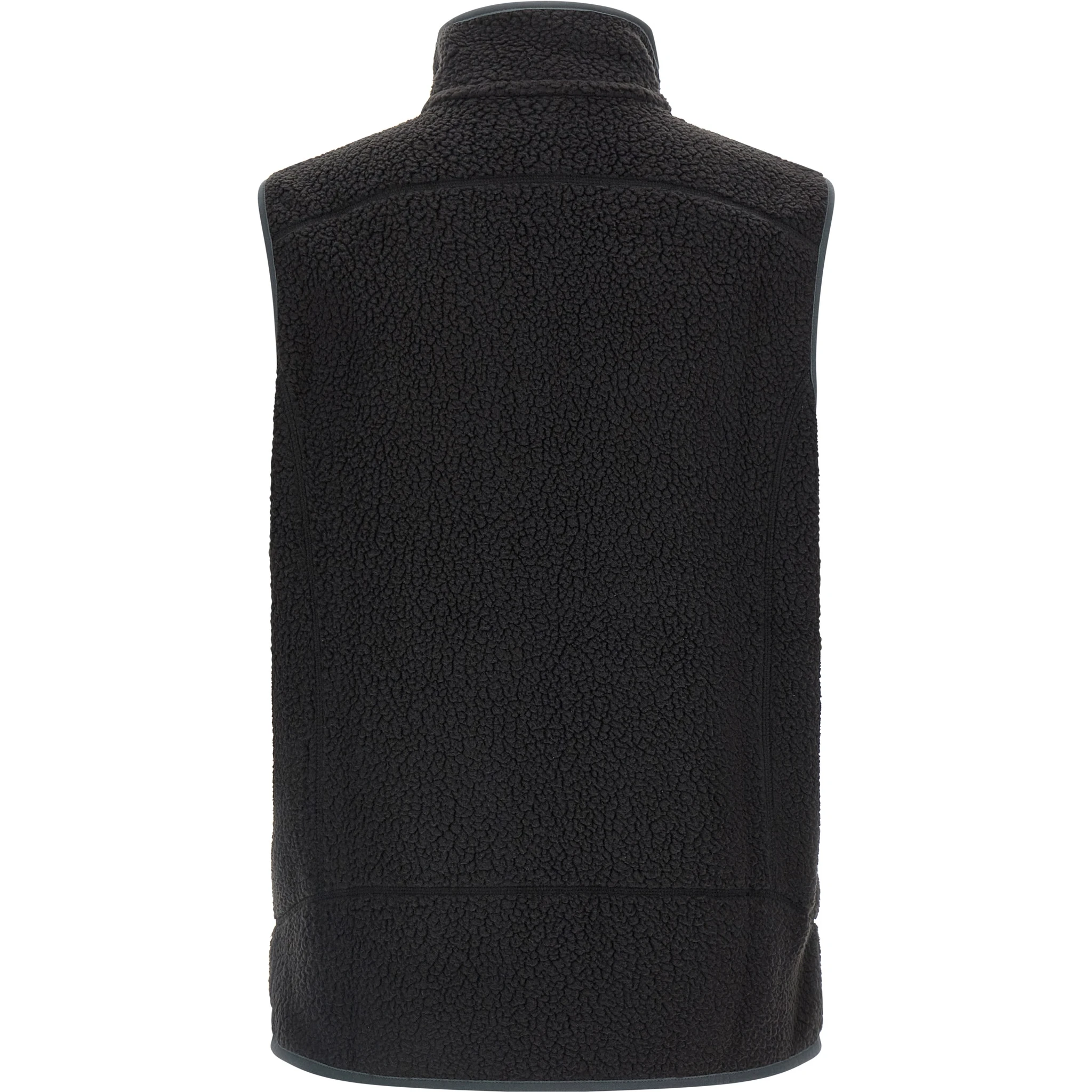 Black Polyester Sleeveless Jacket