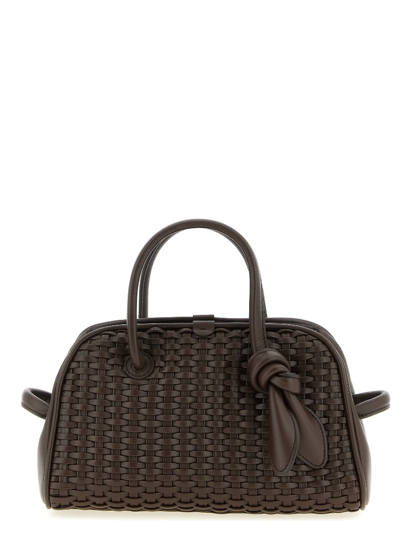 Brown Cotton Handbag