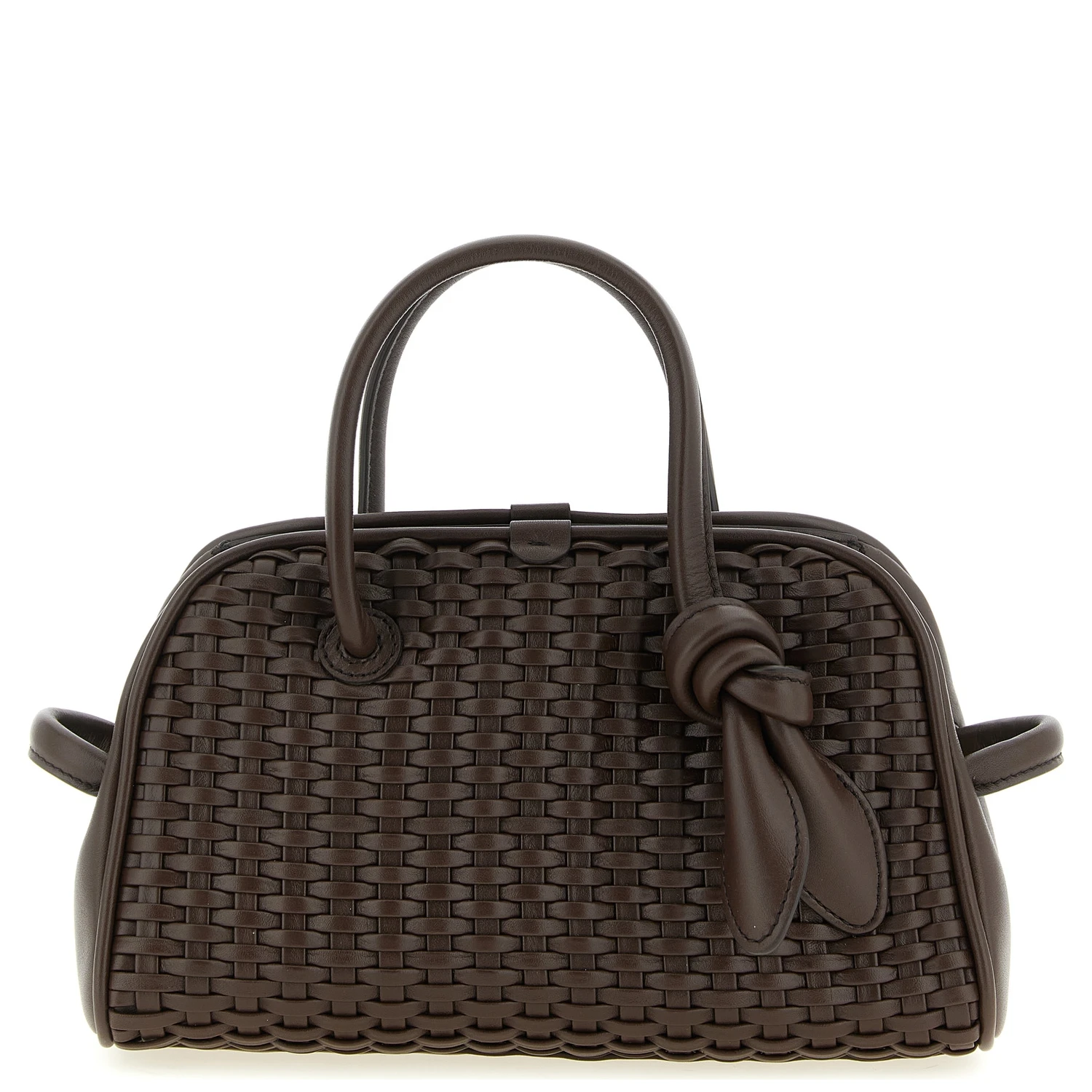 Brown Cotton Handbag