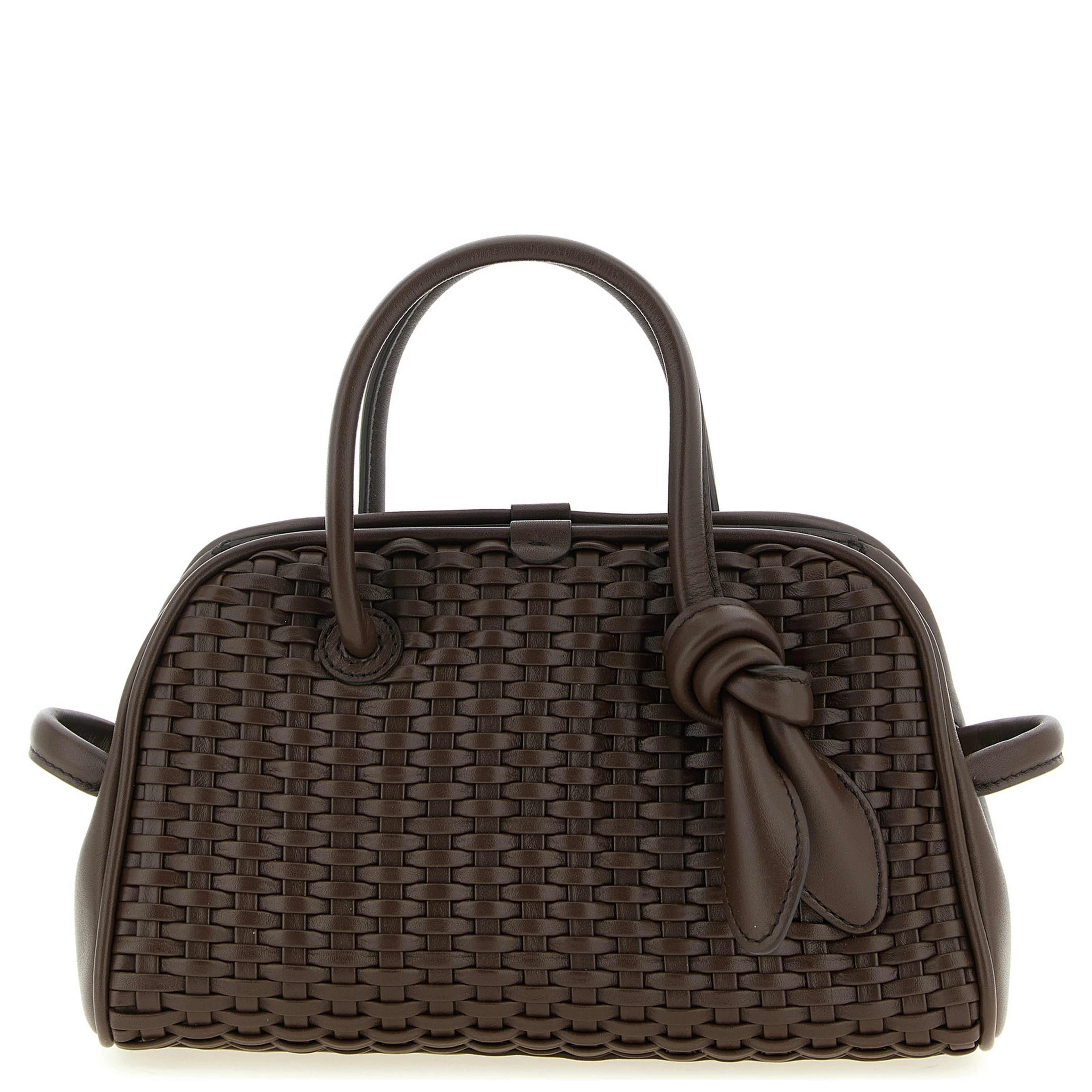 Brown Cotton Handbag