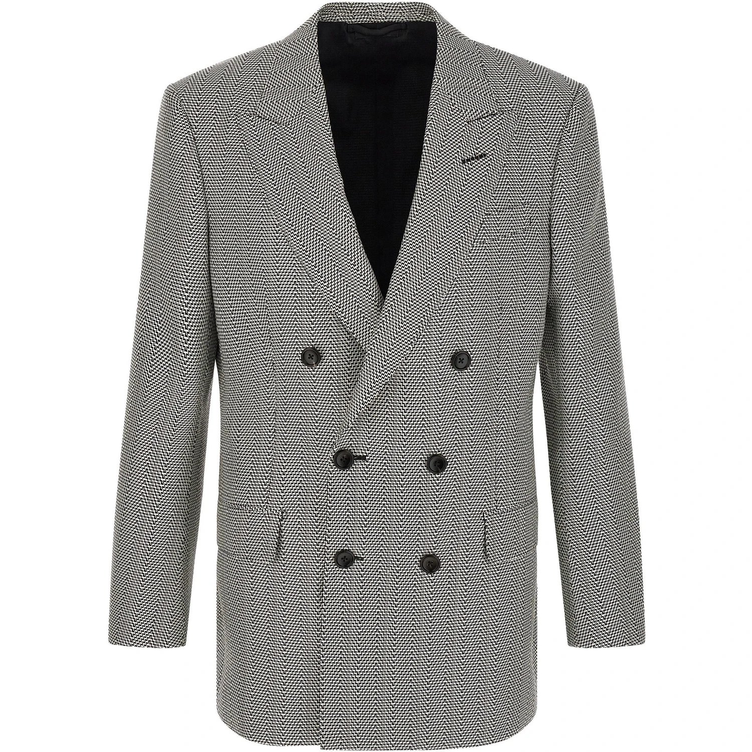 Bicolor Silk Blazer