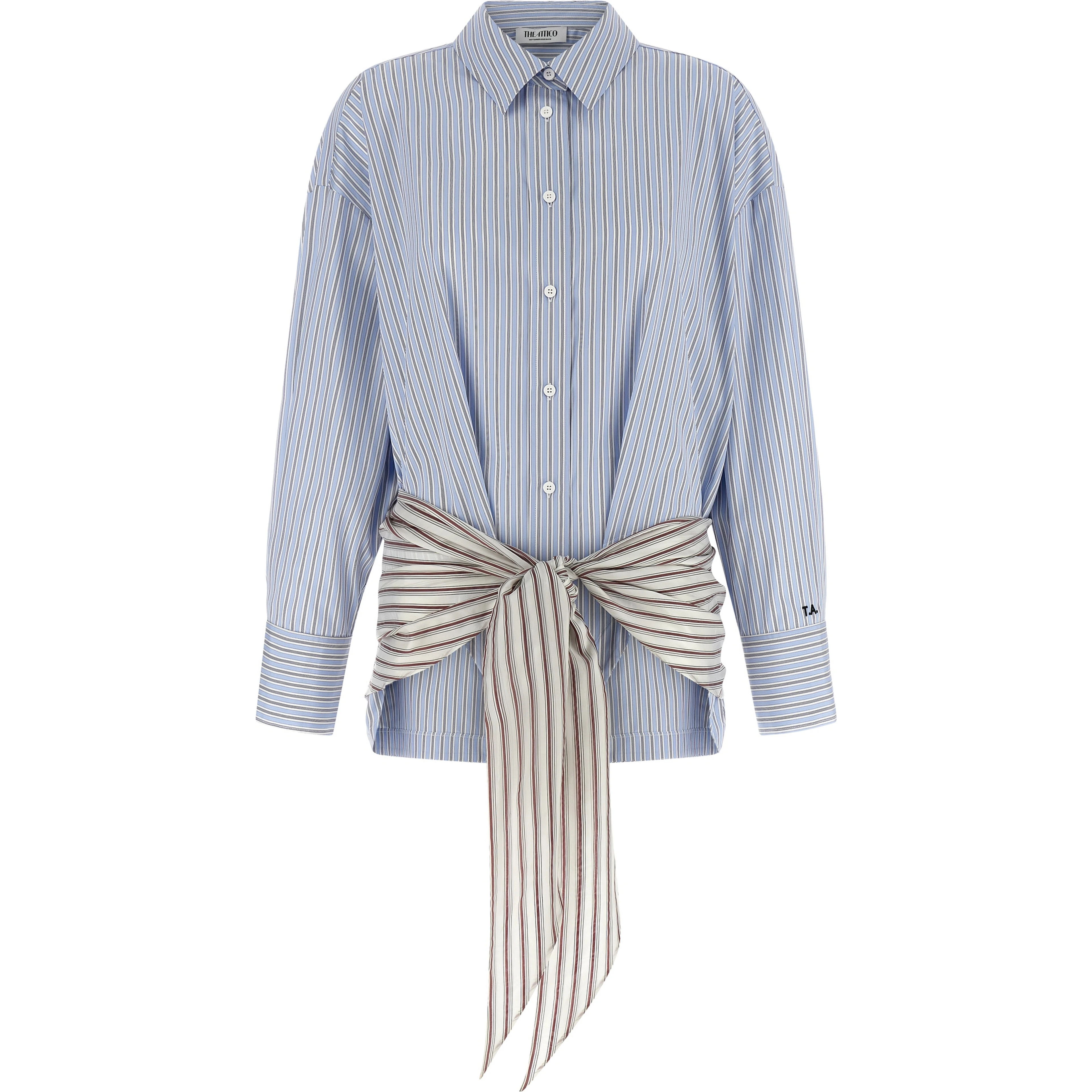 Blue Cotton Short Dress