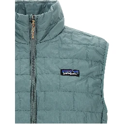 Blue Polyester Sleeveless Jacket