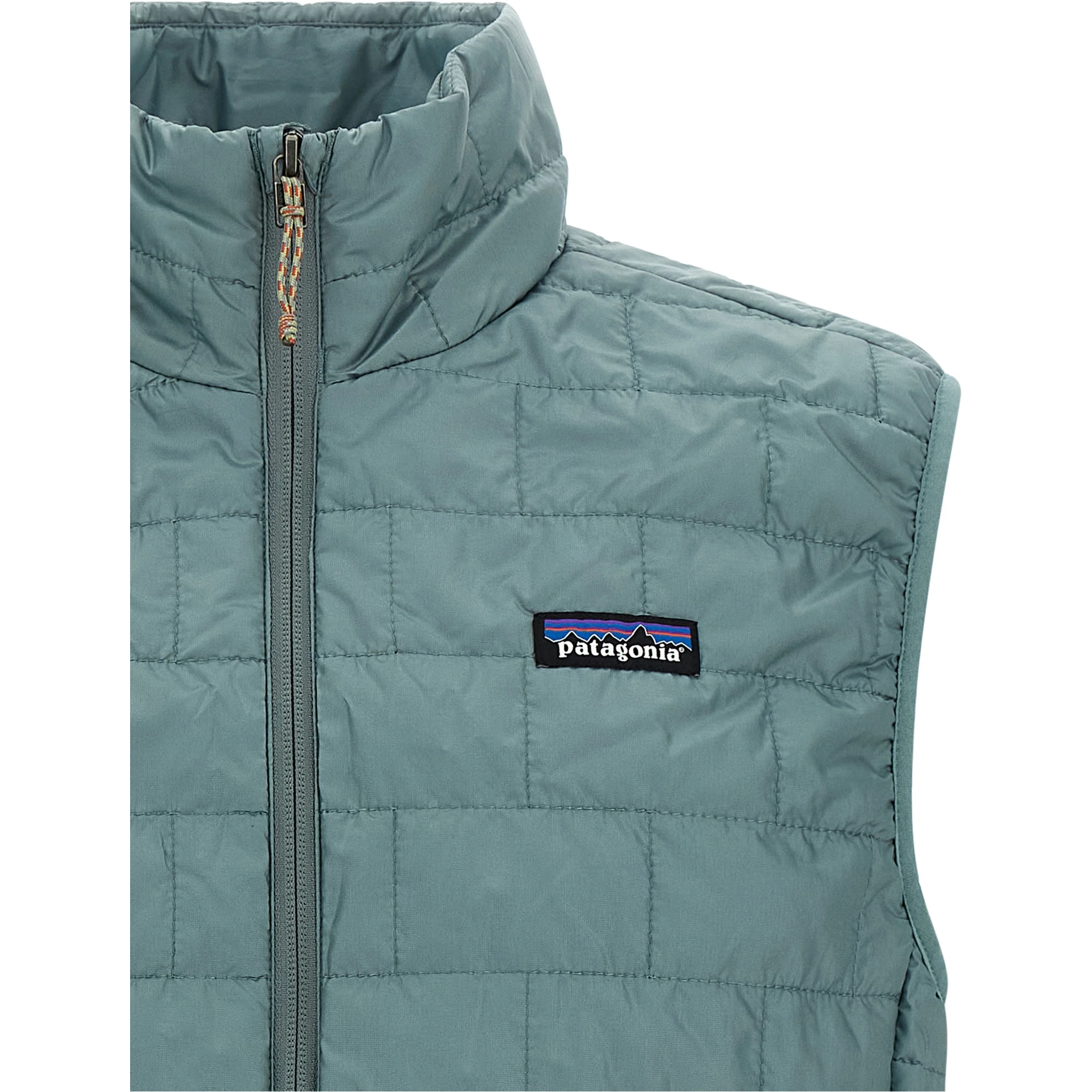 Blue Polyester Sleeveless Jacket