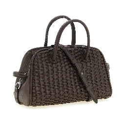 Brown Cotton Handbag