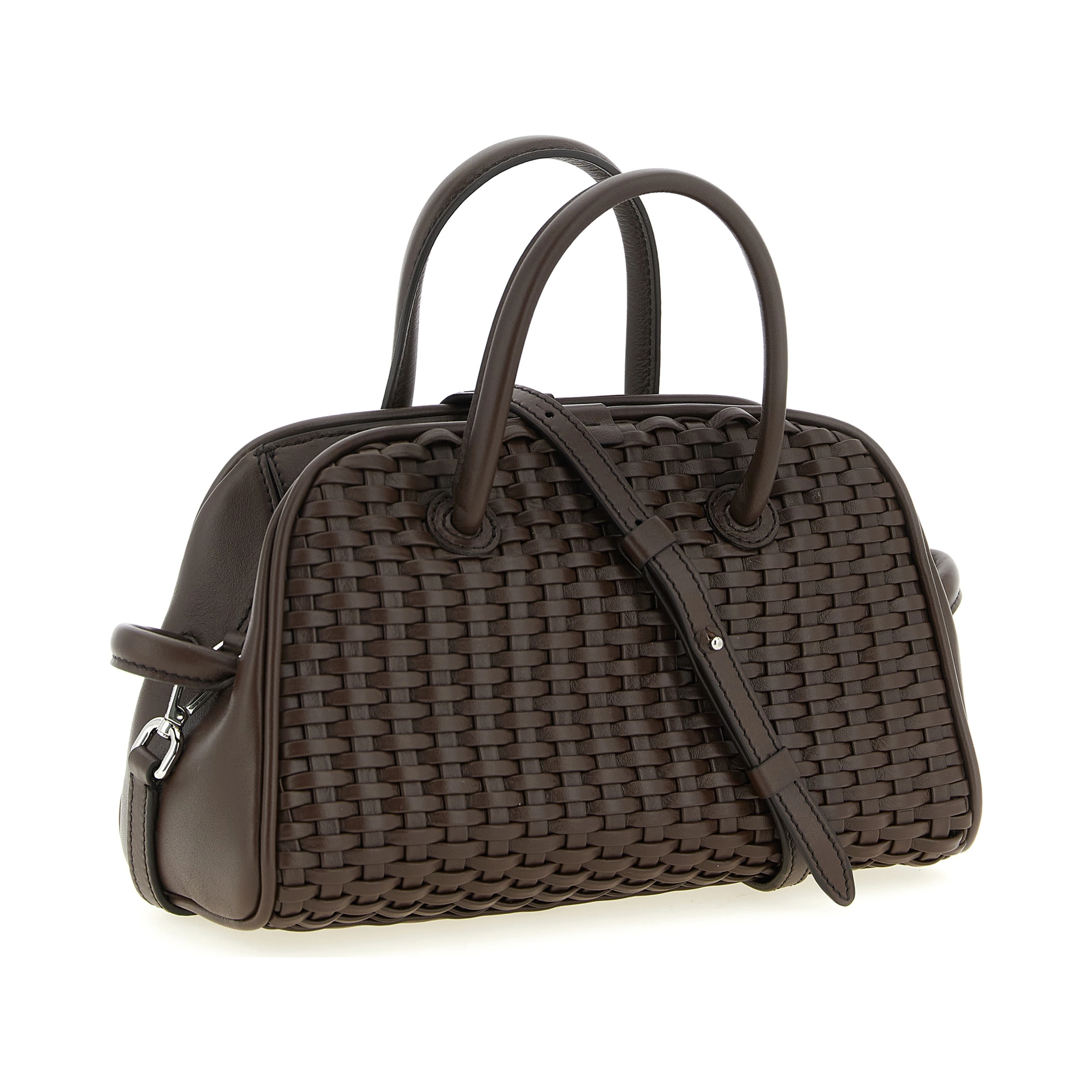 Brown Cotton Handbag