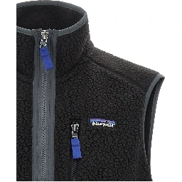 Black Polyester Sleeveless Jacket
