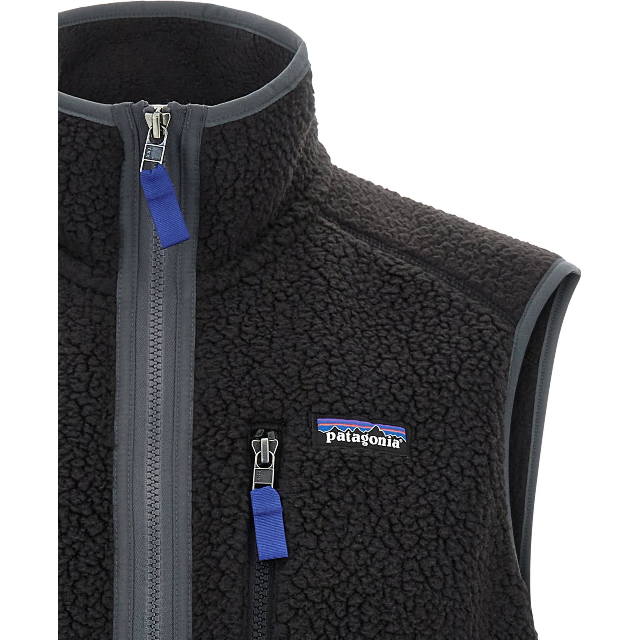 Black Polyester Sleeveless Jacket