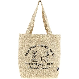 Beige Cotton Tote Bag