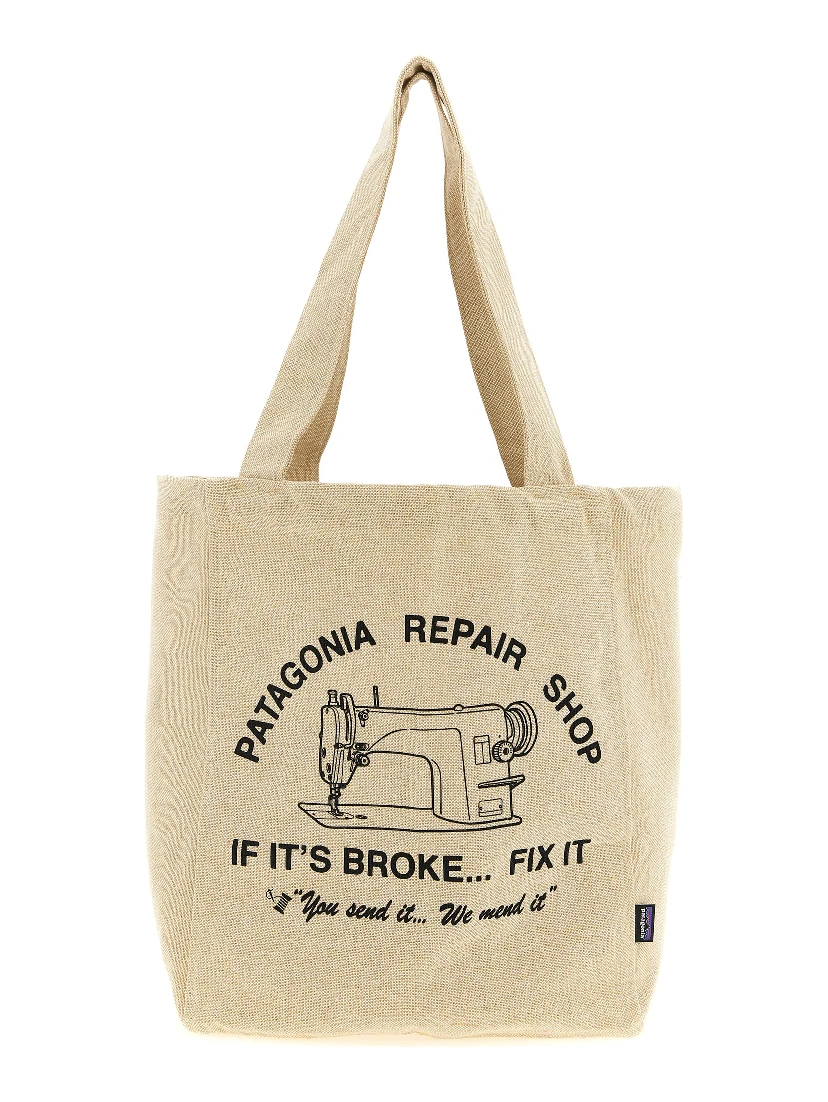 Beige Cotton Tote Bag