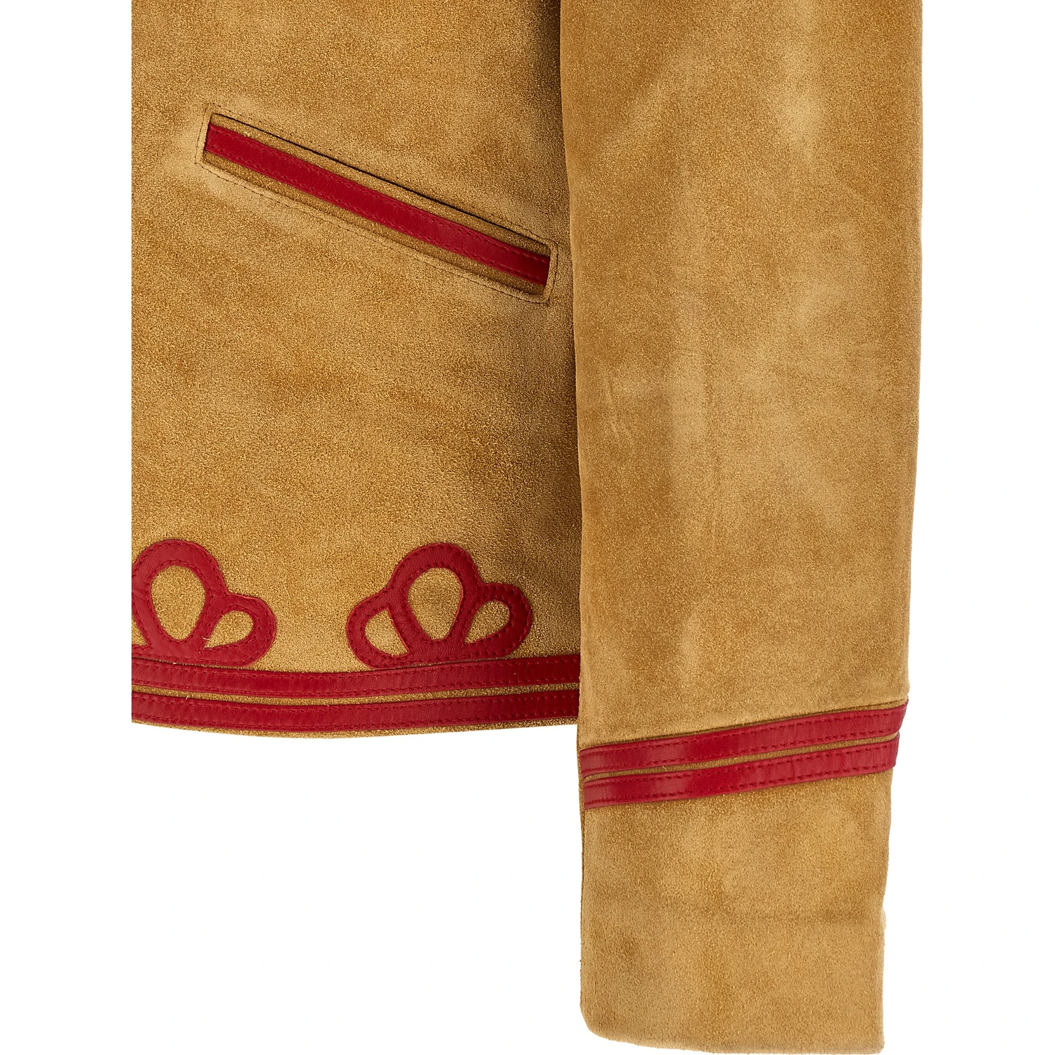 Beige Cowhide Leather Jacket