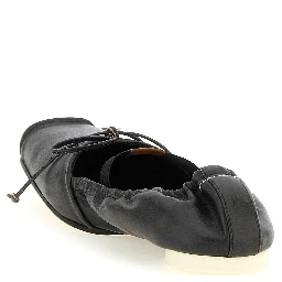 Black Cowhide Ballet Flats