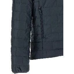 Blue Polyester Full-Length Jacket