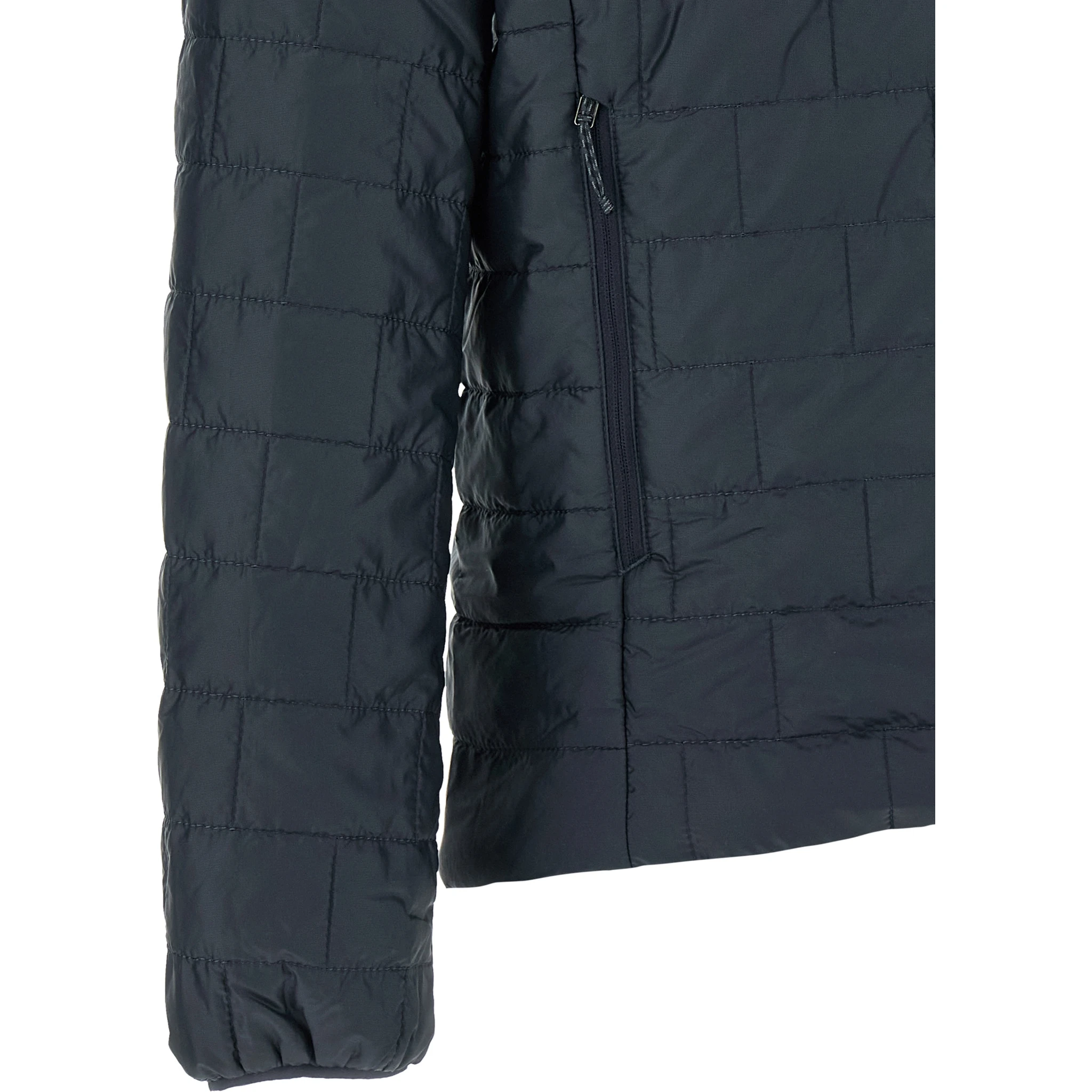 Blue Polyester Full-Length Jacket