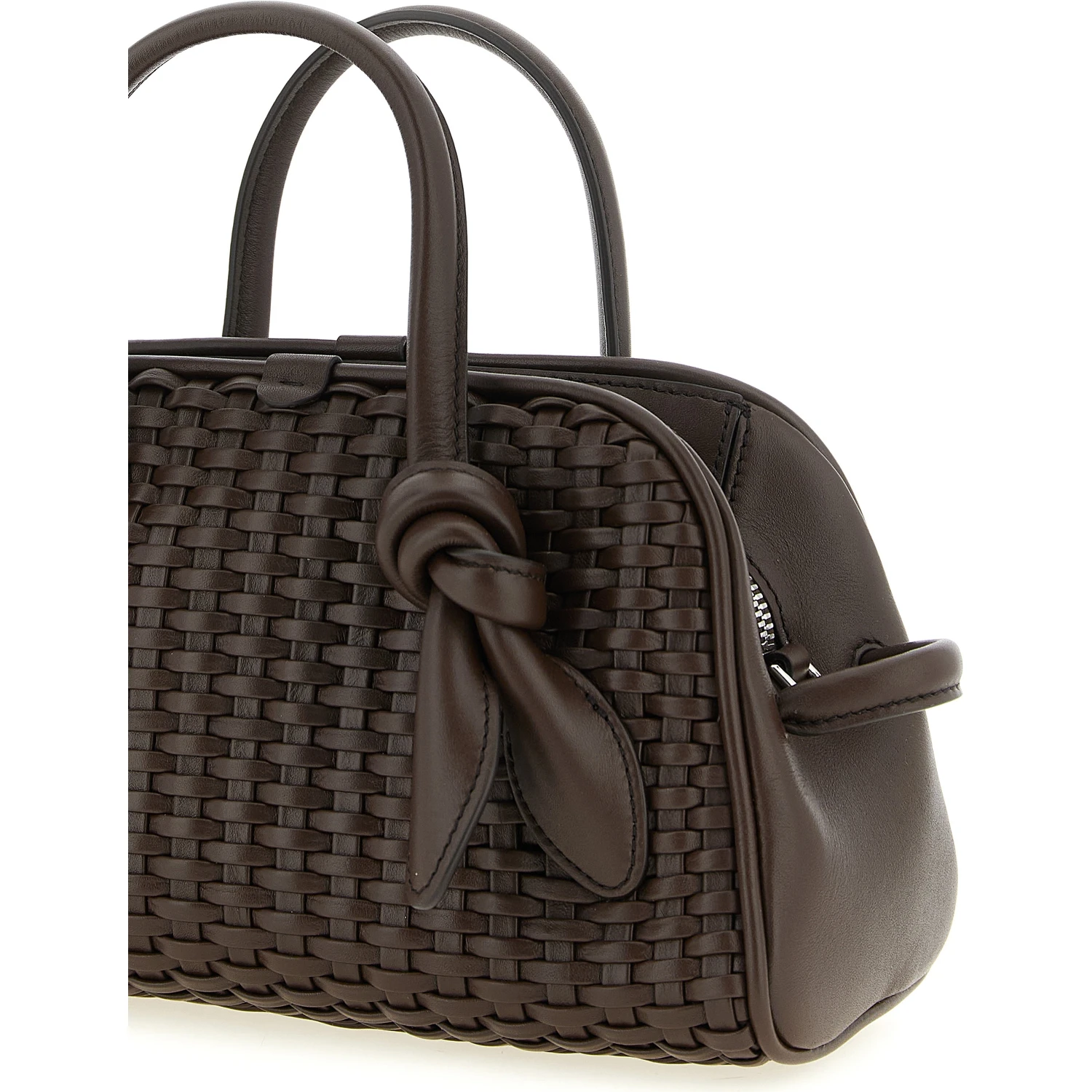 Brown Cotton Handbag