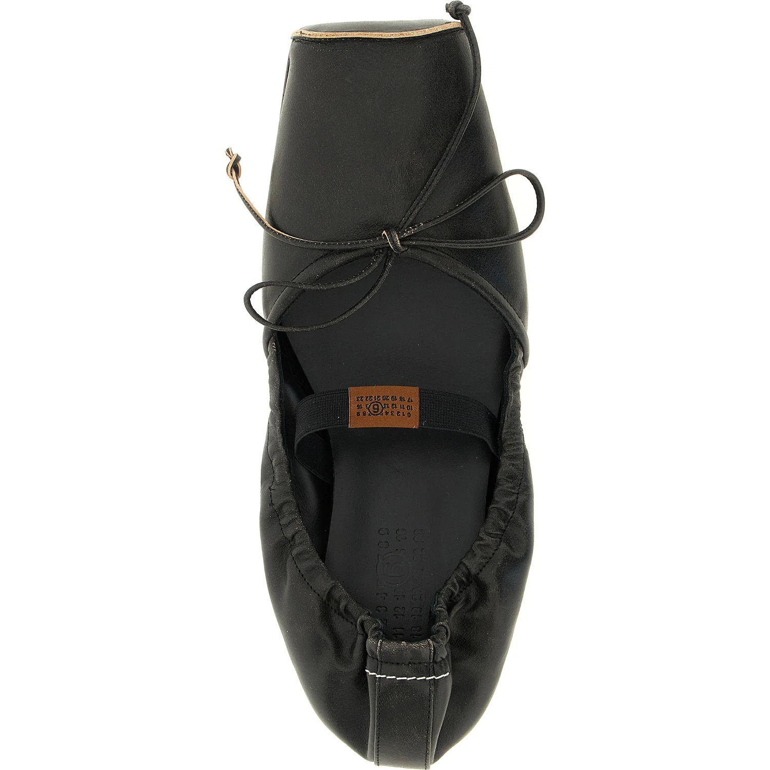 Black Cowhide Ballet Flats