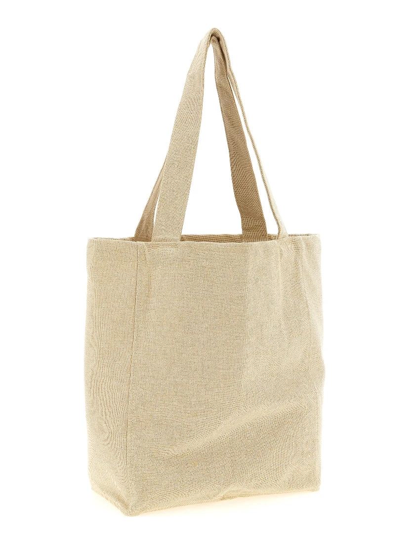 Beige Cotton Tote Bag