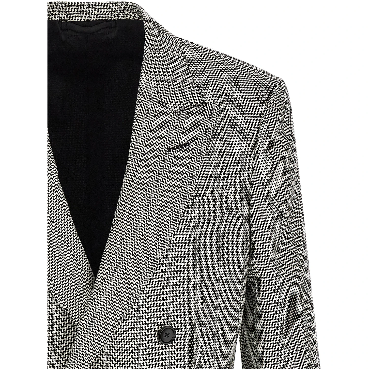 Bicolor Silk Blazer