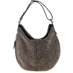 Gray Calfskin Shoulder Bag