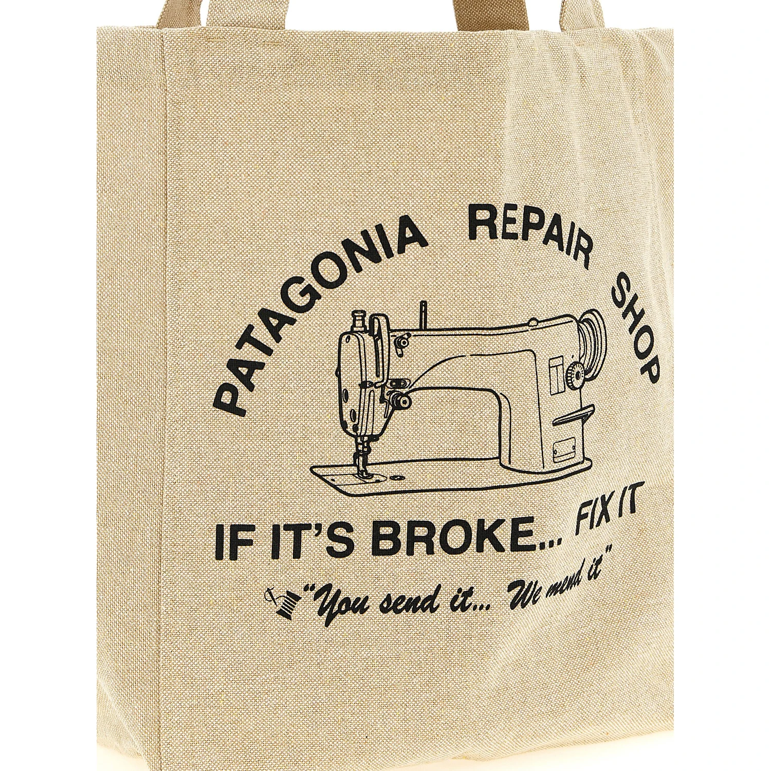 Beige Cotton Tote Bag
