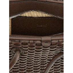 Brown Cotton Handbag
