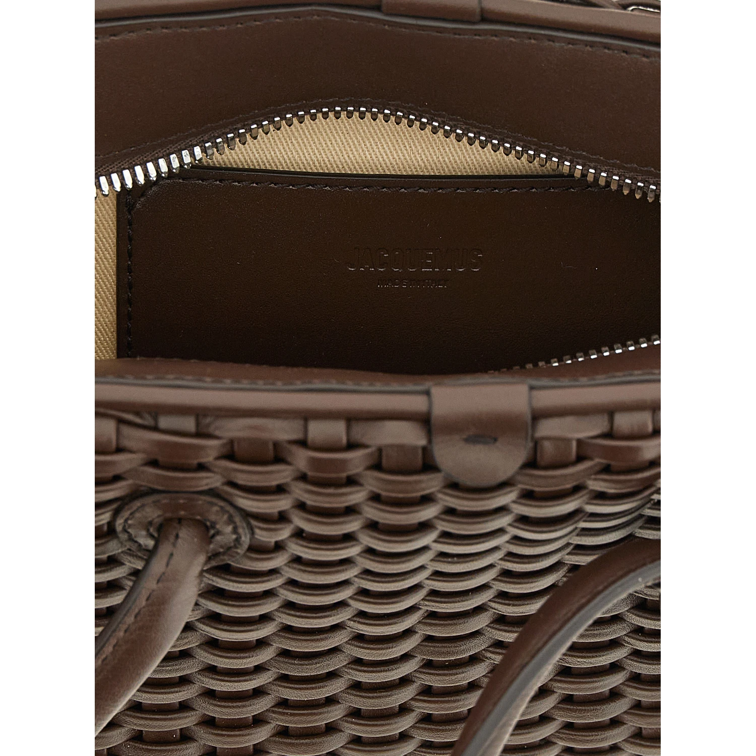 Brown Cotton Handbag