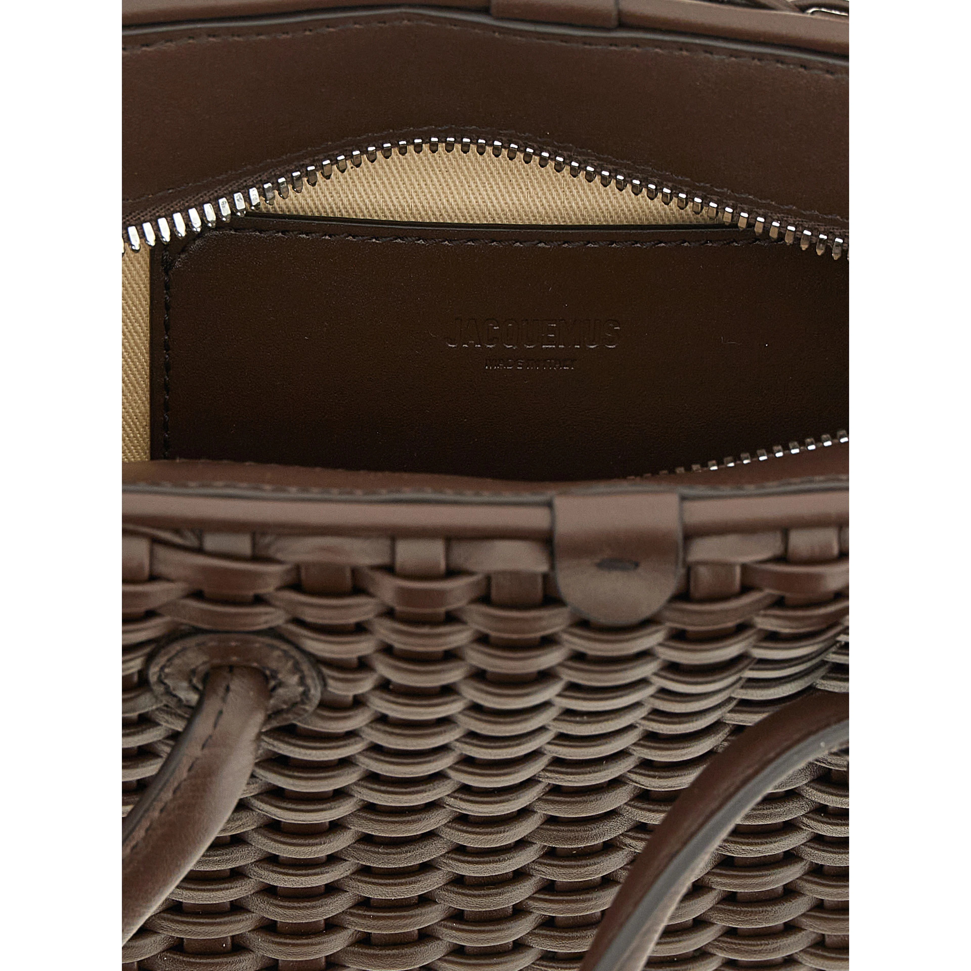 Brown Cotton Handbag