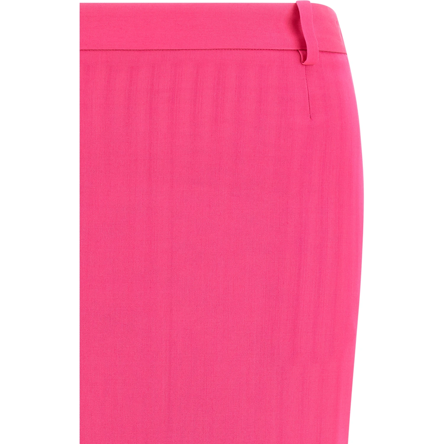 Fuchsia Virgin Wool Midi Skirt