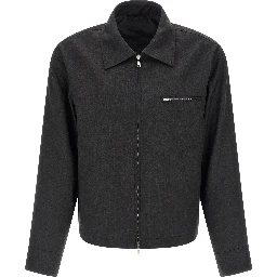 Gray Wool Full-Length Jacket