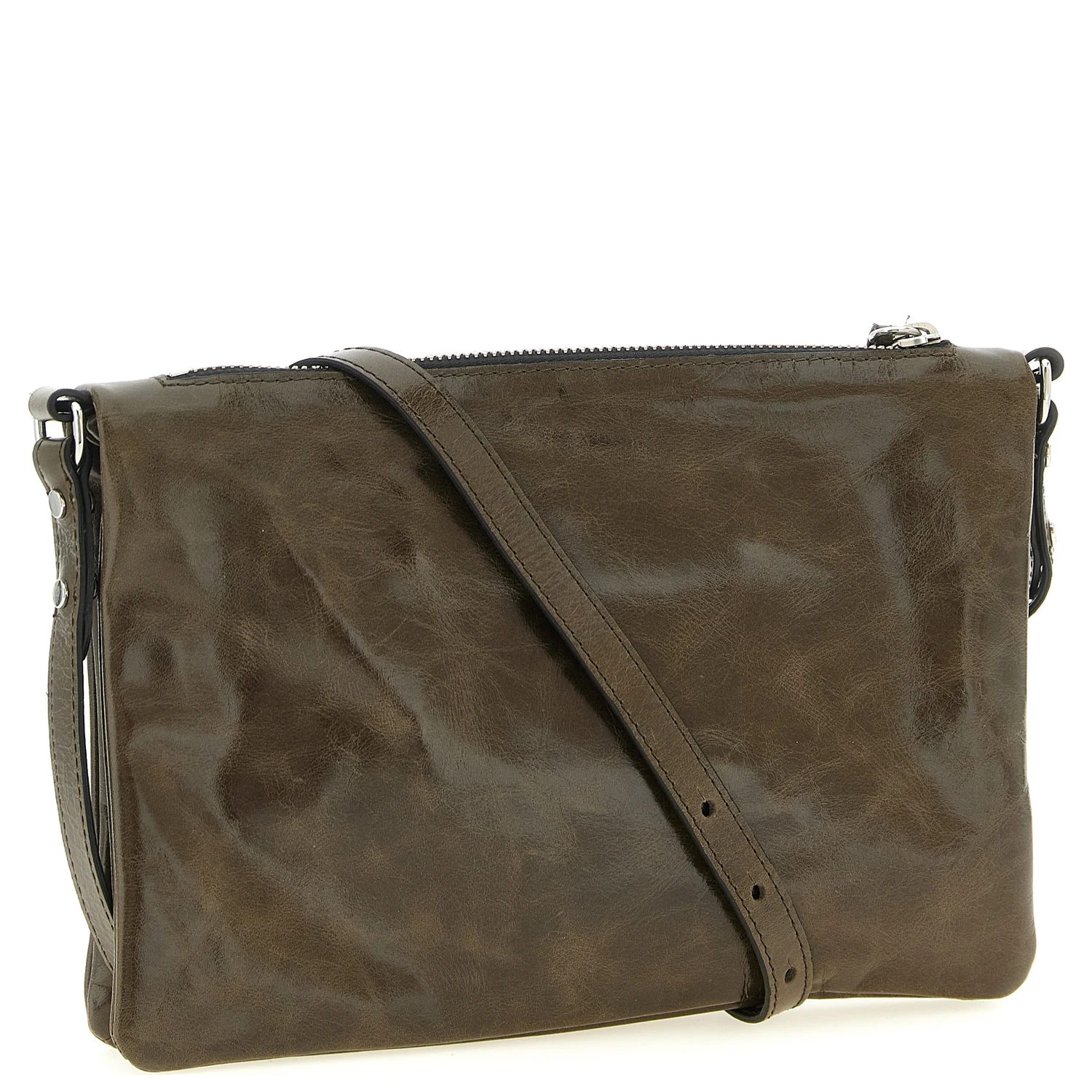 Bicolor Calfskin Crossbody Bag