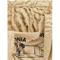 Beige Cotton Tote Bag
