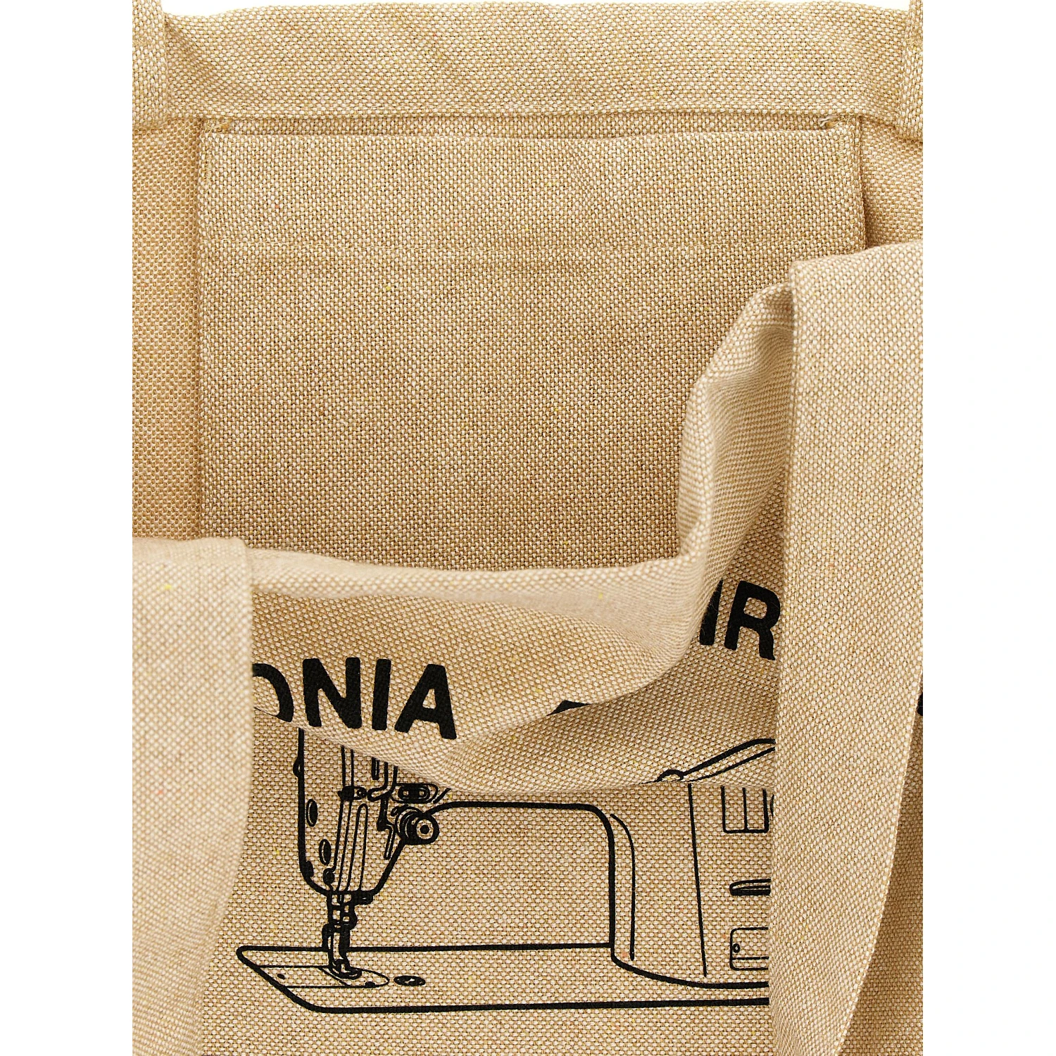 Beige Cotton Tote Bag