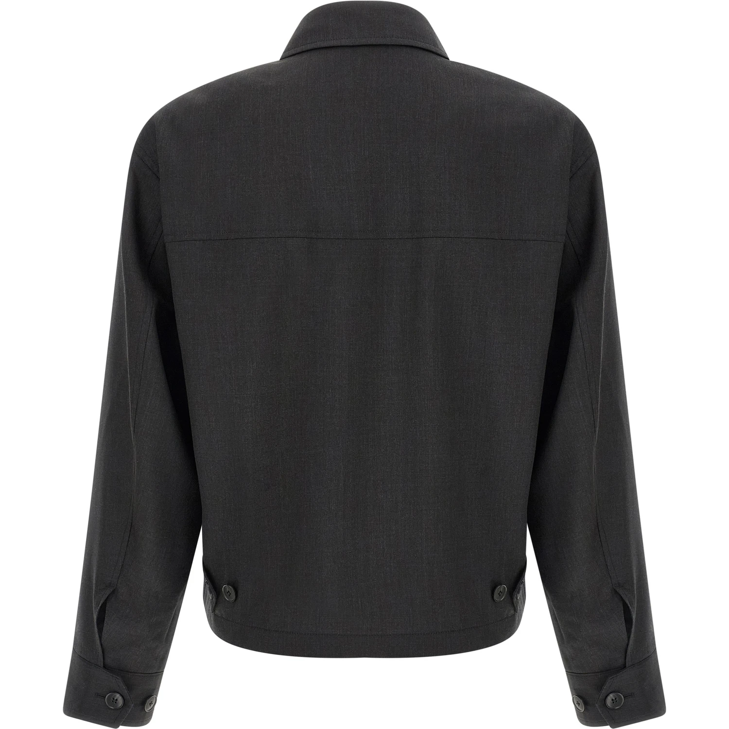 Gray Wool Full-Length Jacket