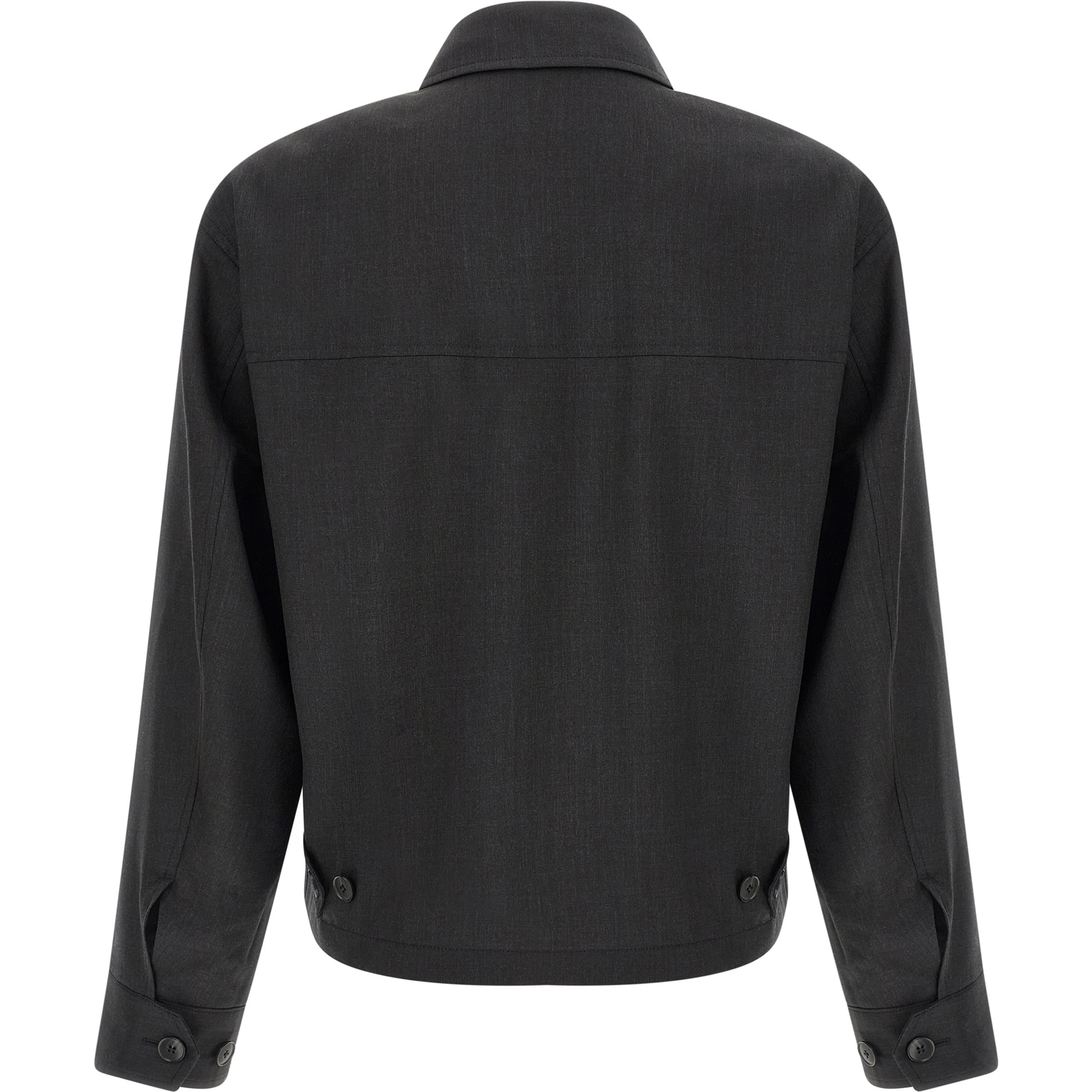 Gray Wool Full-Length Jacket