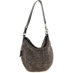 Gray Calfskin Shoulder Bag