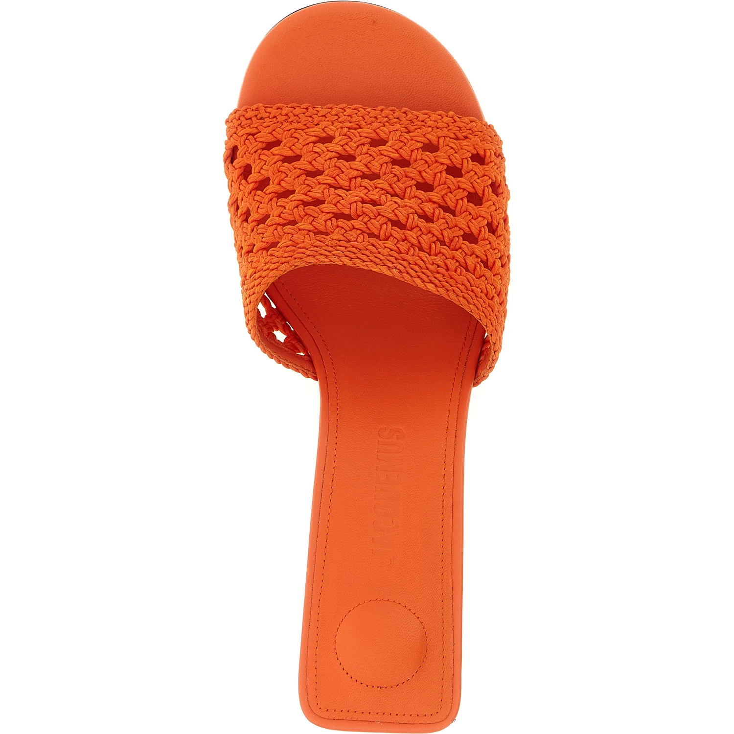 Orange Polyester Platform Sandals