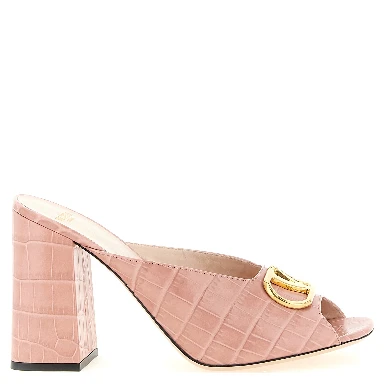 Multicolor Calfskin Stiletto Heel Sandals