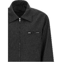 Gray Wool Full-Length Jacket