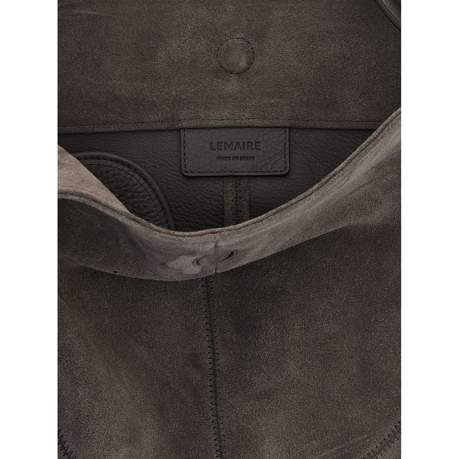 Gray Calfskin Shoulder Bag