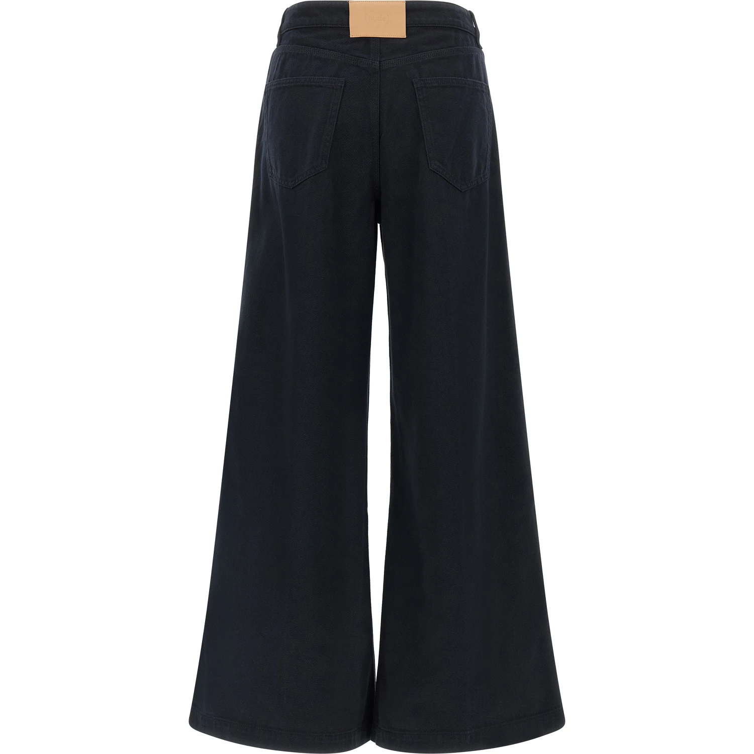 Blue Cotton Flared Pants
