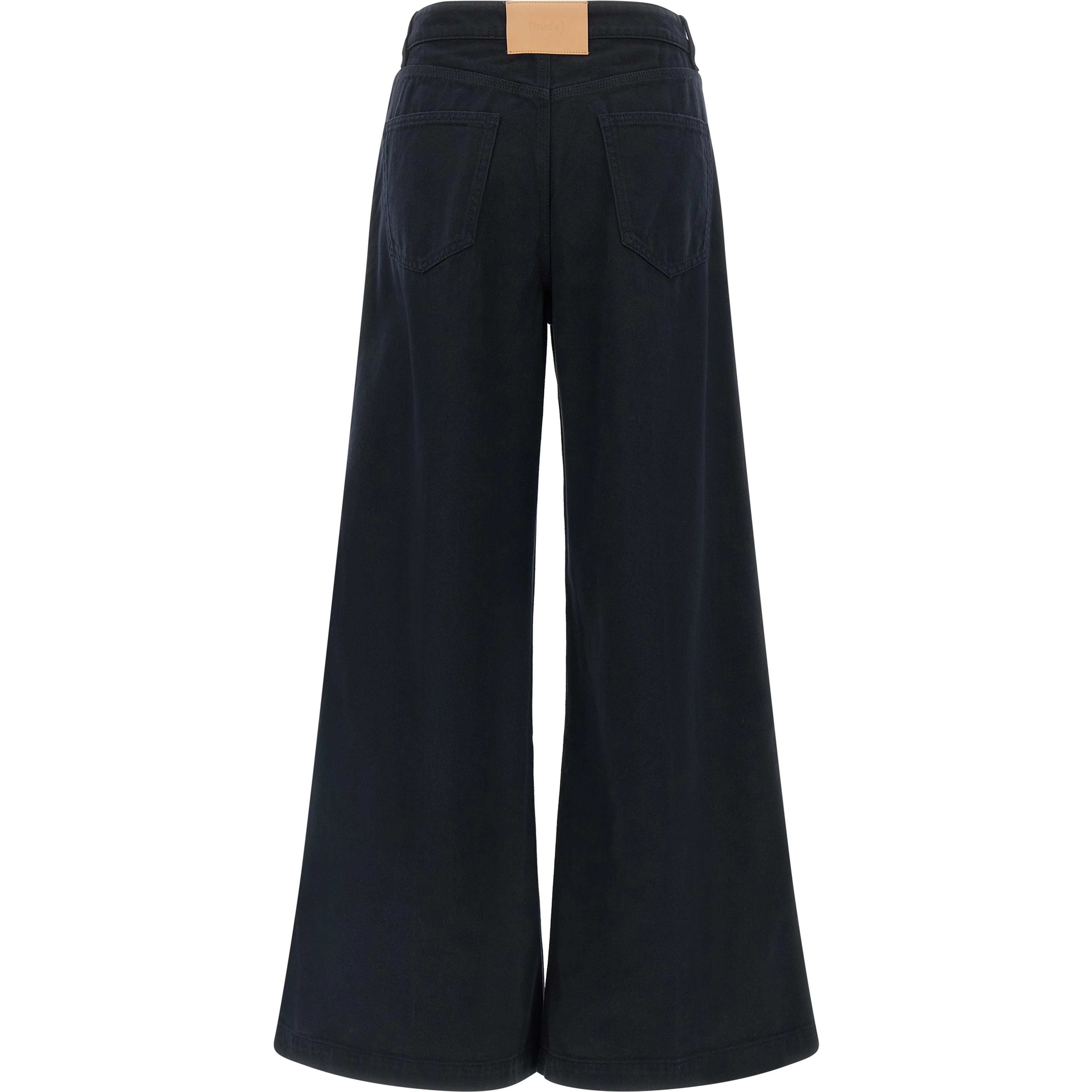 Blue Cotton Flared Pants