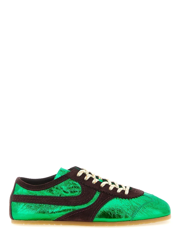 Bicolor Lamb Leather Sneakers