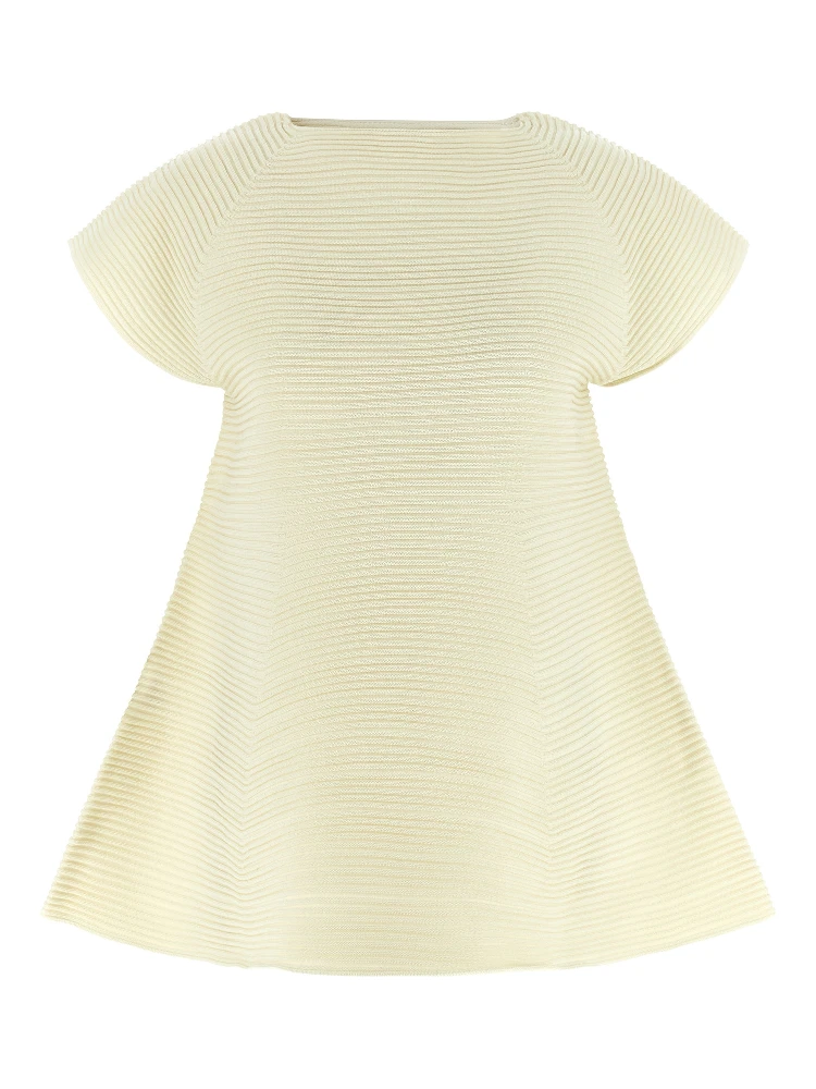 Bicolor Polyester Short Dress