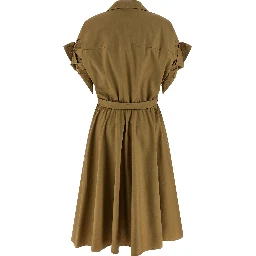 Bicolor Cotton Midi Dress