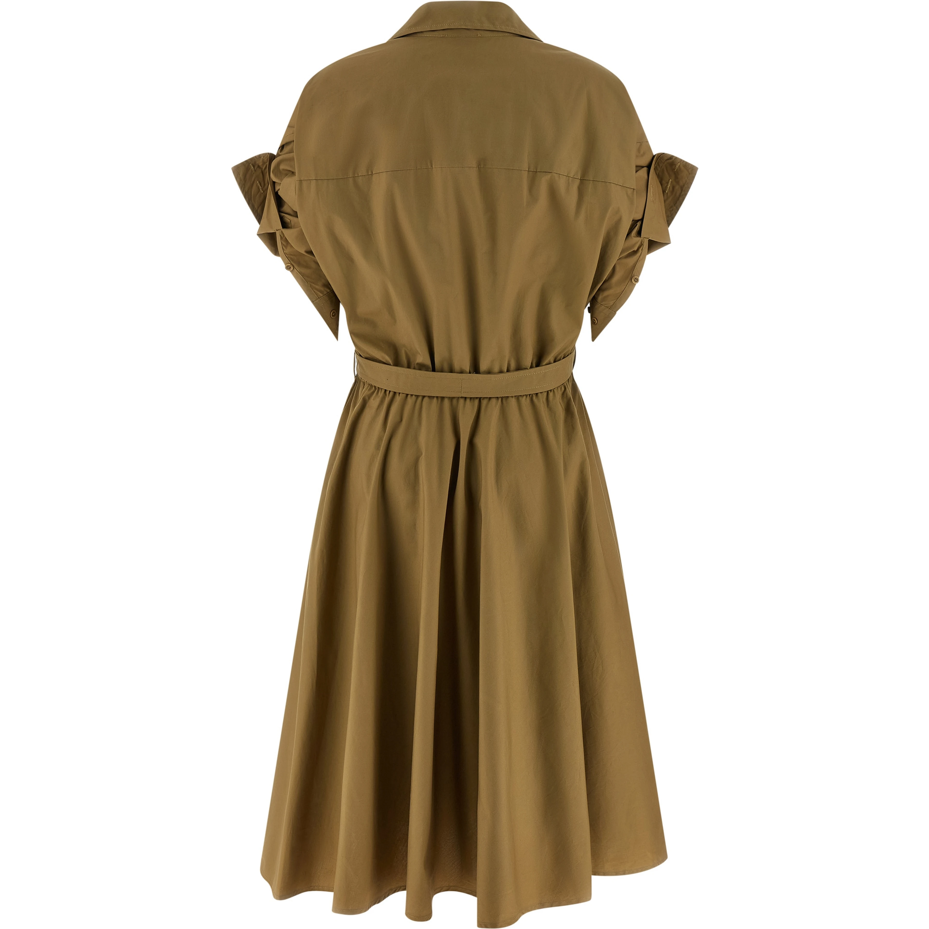 Bicolor Cotton Midi Dress