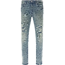 Blue Cotton Skinny Jeans